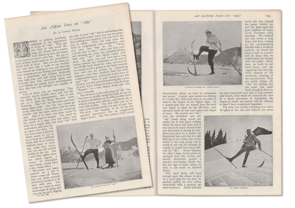 Article "An Alpine Pass on 'Ski'" dans le Strand Magazine